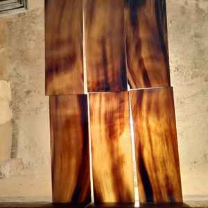 La mejor calidad, placa de cuerno de concha colorida hecha a mano, Escala de búfalo Natural, decoración tallada - Product Image 3