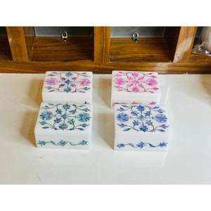 Caja de collar con incrustaciones de mármol hecha a mano de alta calidad elegante diseño rectangular para mujeres mejor precio al por mayor para almacenamiento de joyas - Product Image 1