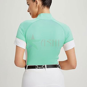 Camisa de Equitación Profesional para Mujer 2026, con Lazos para Corbata, Impermeable, Cortavientos, de Spandex/Poliéster, con Cremallera, para Deportes Ecuestres - Product Image 3