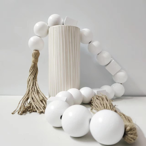 Vietnamese Decorative <b>Wood</b> Bead Chain Link Decor <b>Wood</b> Knot Hand Carved Link <b>Wood</b> Bead Garland Buddha <b>Ornament</b> - Product Image 2