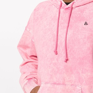 Sudadera con capucha Vintage lavada con ácido de gran tamaño personalizada para hombres en relieve de peso pesado térmico 100% algodón sudadera polar estampado invierno - Product Image 5