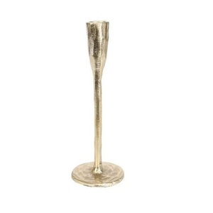 Nouvelle arrivée Antique brillant or et argent placage bougeoir conception Unique à la main conique bougeoir pour la décoration - Product Image 5