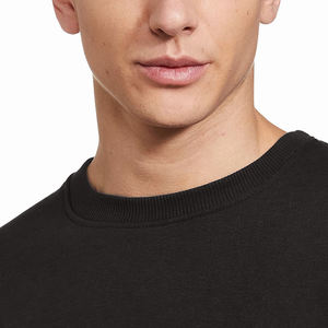 Sudaderas de hombre de servicio OEM Color negro Jersey ligero Algodón Poliéster Ropa de calle Sudaderas para adultos - Product Image 3