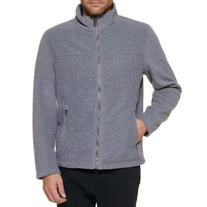 Chaqueta Ligera con Capucha de Forro Polar para Hombre, con Cuello Alto, Corte Ajustado, Logotipo Frontal, Chaqueta de Invierno para Exteriores - Product Image 1