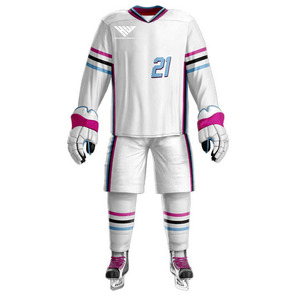 Hot Selling Newest Ice Hockey Uniform Set For 100% Polyester Custom Logo Casual Wear Sports Lightweight Hockey Uniforms - Product Image 1