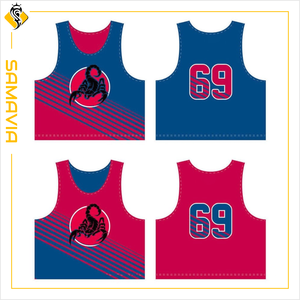 SAMAVIA Pinnies réversibles maillot d'entraînement en maille respirante pour la crosse de basket-ball de football et les sports d'équipe - Product Image 5