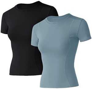 Chemises de compression personnalisées couche de base chemise d'entraînement en polyester chemise de compression à manches longues pour hommes pour le fitness vente en gros - Product Image 1