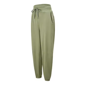 Pantalon de jogging en éponge à coupe ample pour femme 2025 personnalisé pantalon de survêtement de course avec élastique et poche avant plat - Product Image 1