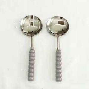 Elegant <b>serving</b> <b>Spoon</b> & Fork set High Quality Wedding Tableware Silver Mirror Polished Brass Leaves End Handle Salad Server - Product Image 4