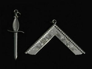 Masonic Blue Lodge Collar Oficial Joyas-Set de 12 en Plata - Product Image 2