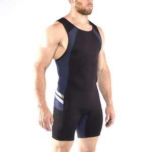 Camiseta de lucha libre personalizada para hombre Impresión digital Logo Spandex/Poliéster 200gsm Tela elástica Durable Transpirable Secado rápido - Product Image 2