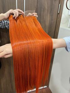 2025ต่อผมตรงหนังแท้สำหรับต่อผมทรงตรงสีส้มเนียนนุ่มไม่พันกัน - Product Image 6