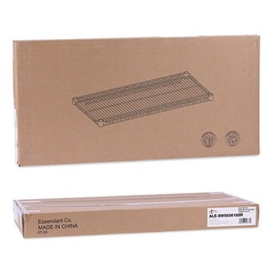 อเลรา ALESW583618SR อุตสาหกรรม 36 นิ้ว เอ็กซ์ 18 นิ้ว ชั้นวางของแบบตั้งพื้นพร้อมชั้นวางลวดเสริม สีเงิน (2 ชิ้น/กล่อง) - Product Image 2