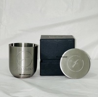 Venta al por mayor tarro de vela de acero o fabricación de velas perfumadas vacías con logotipo personalizado acabado cepillado a precio barato en cantidad al por mayor
