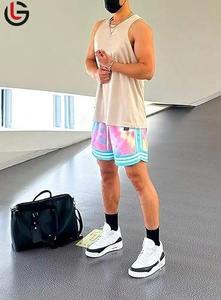 2025 New Design Tie Dye <b>Shorts</b> for <b>Men's</b> in 100% Cotton Fabric Drawstring Waist Stylish Custom Design <b>Shorts</b> Tie Dye Wholesale - Product Image 5