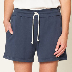 กางเกงขาสั้นเรียกเหงื่อสำหรับผู้หญิงกางเกงขาสั้นผ้าฟลีซผ้าฝ้ายออร์แกนิกกางเกงกีฬาสำหรับฤดูร้อนกางเกงขาสั้นออกแบบได้ตามต้องการมีกระเป๋า - Product Image 5