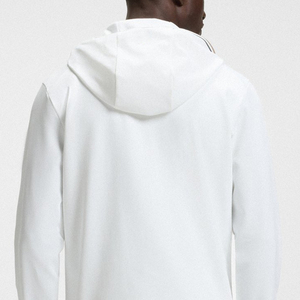 Sweat à capuche pour homme à prix avantageux avec fermeture éclair et poches latérales avec fermeture éclair, design de logo personnalisé, design uni avec capuche, vêtements décontractés - Product Image 5