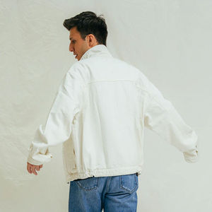 Vestes en jean pour hommes, vêtements de rue décontractés, vintage, déchirées, bleues, noires, grises, coupe ajustée, surdimensionnées, légères, tendance, vêtements de mode - Product Image 5