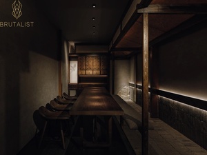 Design d'intérieur de restaurant moderne minimaliste de style rétro chinois Concept d'affichage commercial de bar-salon fantaisie - Product Image 5