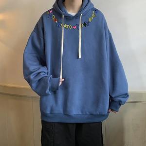 Jersey holgado de tendencia de otoño, sudadera informal de manga larga con capucha, estampado de letras coloridas, moda de calle americana para hombres - Product Image 4