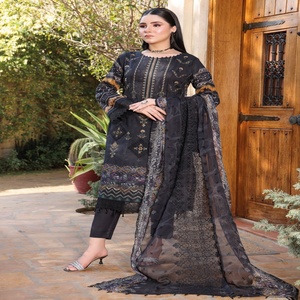 Dr Haris Premium Daily Wear Trajes de diseñador para adultos Indian Pakistani Shalwar Kameez Styled DhagaKari Made Premium Lawn Fabric - Product Image 2