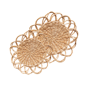 Durable HandcraftedWOVEN WATER HYACINTH <b>PLACEMATS</b> COASTERS Eco-Friendly Coasters Designed for Long-Lasting Use and Stylish Decor - Product Image 1