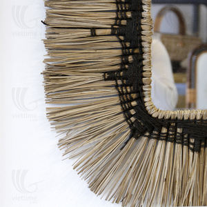 Produit vente chaude Jute jonc de mer salle de bain miroir décor miroirs décoration mur naturel sûr osier décors à la maison luxe - Product Image 4