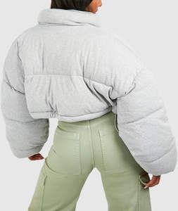 เสื้อโค้ทพัฟเฟอร์แบบสั้นสำหรับผู้หญิง ดีไซน์ทันสมัย ผ้าควิลท์ทอระบายอากาศได้ดี แบบกลับด้านได้ เหมาะสำหรับฤดูหนาว - Product Image 5