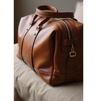 Sac de sport week-end et de voyage pour homme en cuir véritable durable avec logo personnalisé et fermeture éclair
