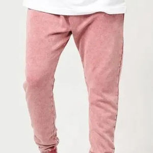 Professionnel fabrique lavage à l'acide conception formation Gym Jogging taille moyenne plat avant léger hommes joggeurs décontractés - Product Image 3