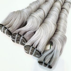 Paquets trame rebondissant couleur grise cheveux 100% extensions de cheveux humains cheveux humains vietnamiens avec prix de gros - Product Image 4