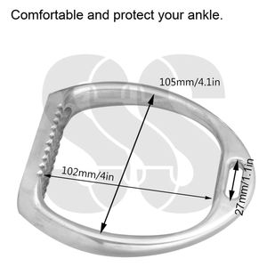 Estribos de Salto de Aluminio Anodizado de Grado de Competición, Máximo Agarre, Placa Ancha, Rendimiento Ecuestre, Colores y Tamaños Personalizados - Product Image 4