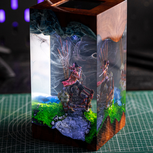 Lámpara de Resina Epoxi Personalizada, Lámpara de Resina Epoxi, Lámpara de Arte de Madera y Resina, Lámpara de Noche Personalizada, Regalo Hecho a Mano, Cumpleaños - Product Image 3