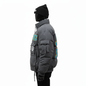 Chaqueta de Invierno para Mujer, Chaqueta Acolchada con Diseño de Paneles Aislantes de Tela de Poliéster de Alta Densidad, Chaqueta Acolchada con Logotipo Personalizado para Mujer - Product Image 3