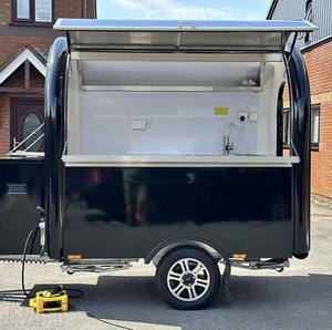 Remorque de camion de cuisine mobile en aluminium à deux roues, kiosque de restauration de rue, chariot de traiteur pour service de restauration rapide en extérieur - Product Image 6