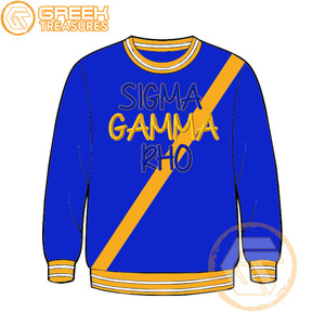 Sudadera de lana de algodón Sigma Gamma Rho personalizada de alta calidad, Jersey bordado, chaqueta para mujer, ropa griega, estilo de hermandad - Product Image 1