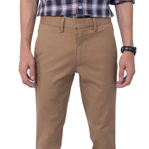 กางเกงชิโนของผู้ชายผ้าลูกฟูกกระเป๋าด้านข้างผ้าลูกฟูกแบบตรงสีกากี Colour ใส่สบายทุกฤดูกาล - Product Image 3