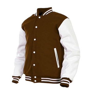 Chaqueta de béisbol de la Universidad Varsity de talla grande de estilo único de moda Chaquetas de hombre Parche en blanco y chaqueta de collage bordada en 3D - Product Image 4