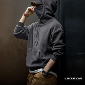 Sweat à capuche brodé hommes coton mélangé polaire sweat à capuche bio hommes sweats à capuche personnalisés hommes pull vêtements - Product Image 4