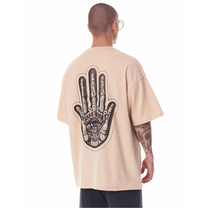 เสื้อยืดโอเวอร์ไซส์ผู้ชาย ผ้าคอตตอน 100% หนานุ่ม พิมพ์ลายได้ตามต้องการ สีขาวล้วน ไซส์ใหญ่พิเศษ เสื้อยืดผู้ชายไซส์ใหญ่ - Product Image 6