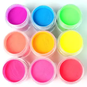 Custom Private label bright fluorescente nail acrilico dip powder 10ml neon pigment per pittura a olio resina craft art nails coating