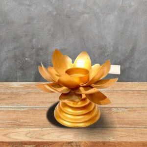 Lotus Design Tealight Portavelas Mesa decorativa Portavelas Diwali Tealight Portavelas Regalo de inauguración de la casa - Product Image 3
