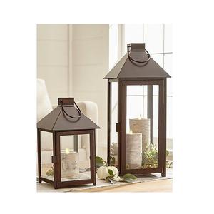 contemporary metal candle <b>lantern</b> handcrafted artistic decorative steel iron aluminum rustic <b>large</b> piece for indoor <b>outdoor</b> - Product Image 5