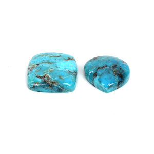 Cabujones de 14x14mm con forma de corazón, cabujones De 18,00 CTS, piedra NATURAL Turquesa - Product Image 4