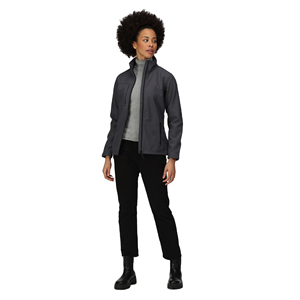 Veste softshell d'hiver en nylon pour femmes surdimensionnée vente en gros en usine Sports de plein air imperméable respirant écologique séchage rapide - Product Image 3