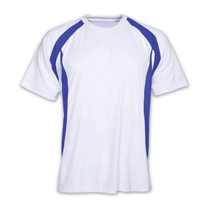 Trendy Summer Color-block O-neck Short-sleeve T-<b>shirt</b> Moisture-wicking 220g Knitted Blank Sporty Relaxed Fit T-<b>shirts</b> - Product Image 2