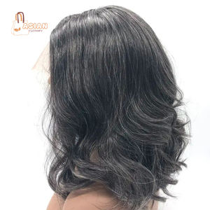 Pelucas al por mayor para mujer con encaje frontal 360, cabello humano brasileño liso Remy, base de seda, cierre de 24mm, textura de tupé - Product Image 1