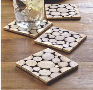 Sous-verres de luxe en bois massif-Sous-verres personnalisés écologiques pour la maison Hôtel Restaurant | Fabricant Fournisseur Maharashtra Inde - Product Image 1