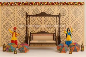 Columpio de Escenario Garba Inspirador para Parejas de Boda, Vibrante Columpio Mehndi para Decoración de Escenarios de Nikah, Eventos en Irlanda - Product Image 5