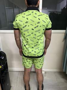 Ensemble de cordon décontracté classique pour hommes chemises et shorts à manches courtes en polyester respirant vêtements d'extérieur personnalisés pour costumes Streetwear - Product Image 2